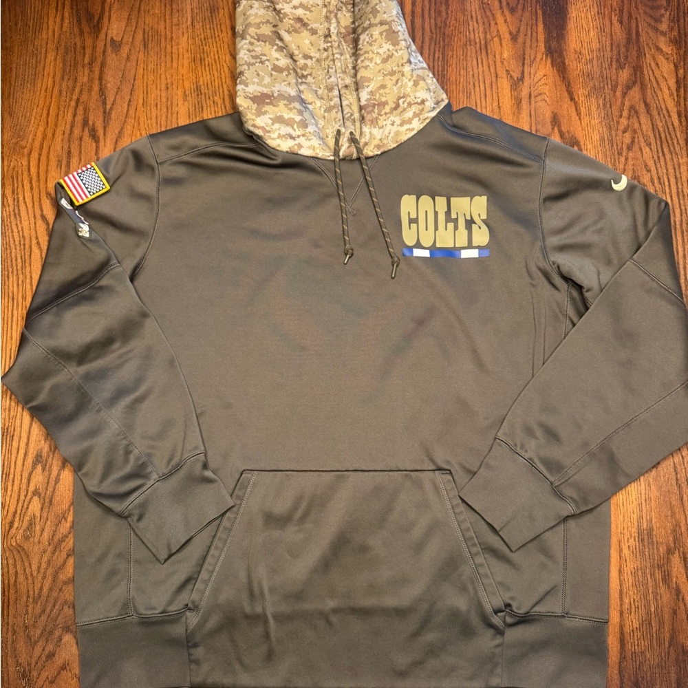 Nike Indianapolis Colts NFL On Field Sweatshirt XXL Dri-FIT Camouflage Football